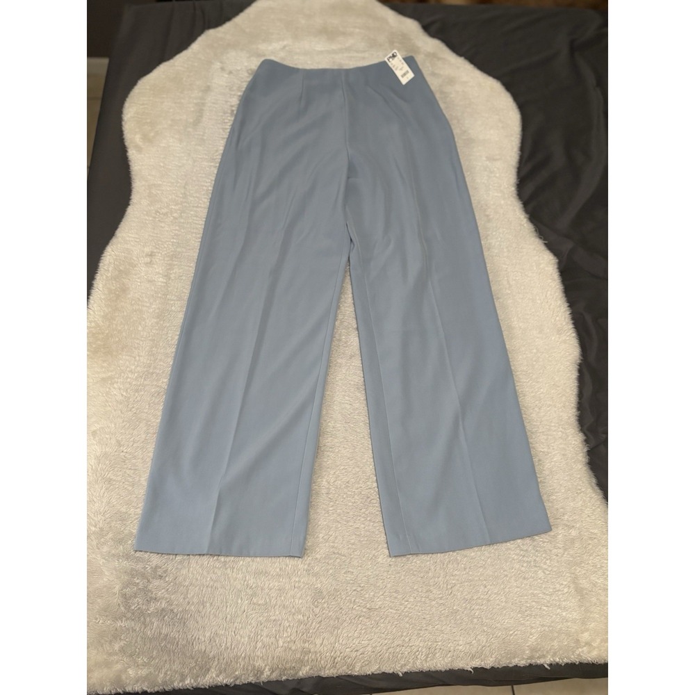 New Paul Harris Design Womens Sky Blue Pull‎ On Straight Pants Size 8 NWT